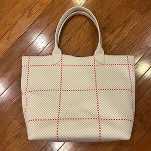 Rothy’s The Lightweight Tote red/tan/white EUC